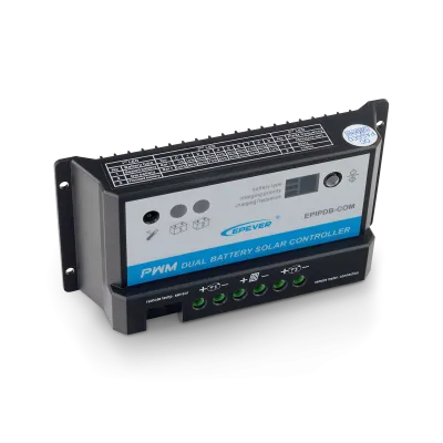 Contrôleur de charge solaire double PWM 20A pour 2 batteries