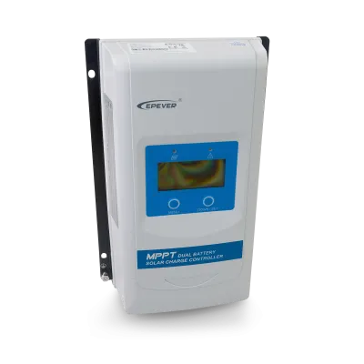 Contrôleur de charge solaire double MPPT 20 A avec affichage, 260 W à 12 V, 520 W à 24 V