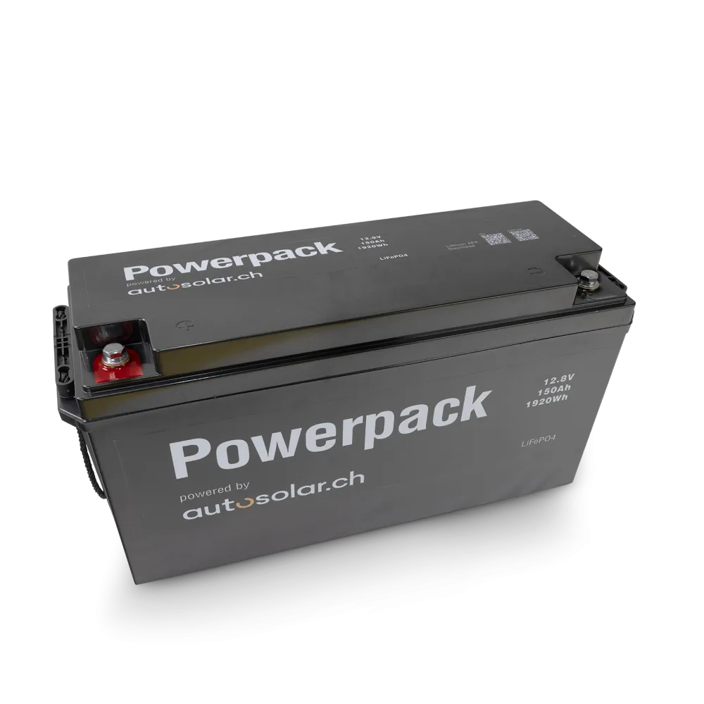 Lithium-Batterie 150 Ah (entspricht 300Ah) - LiFePo4-Solarbatterie mit App