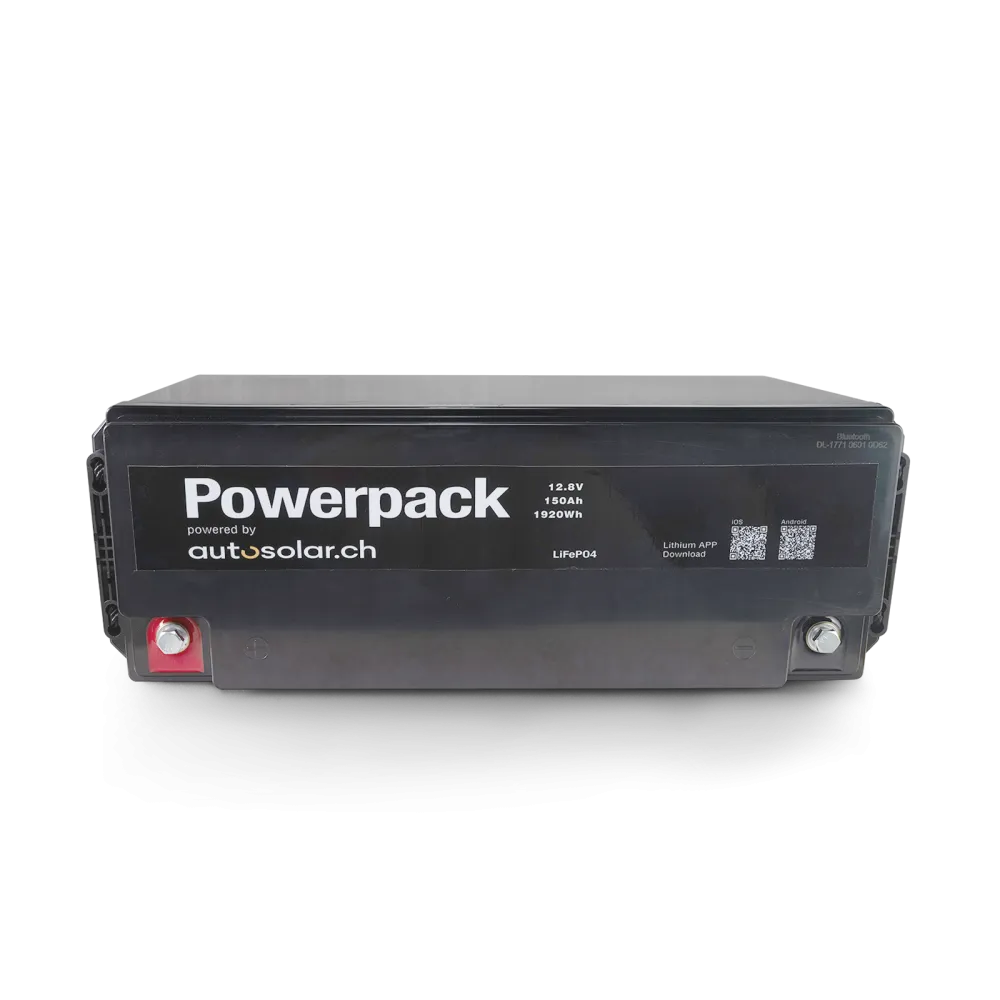 Lithium-Batterie 150 Ah (entspricht 300Ah) - LiFePo4-Solarbatterie mit App Lithium-Batterie 150 Ah (entspricht 300Ah) - LiFePo4-Solarbatterie mit App