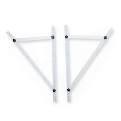 Support réglable pour le montage de panneaux solaires sur un abri de jardin