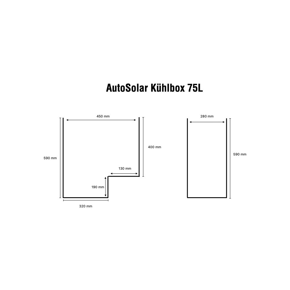 Electric cool box 75L for cooling and freezing