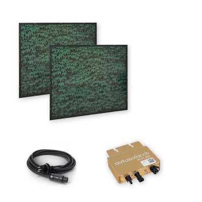 Balkonkraftwerk in Blätteroptik