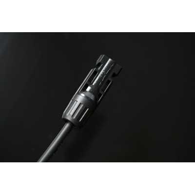 Balcony power plant in wood look