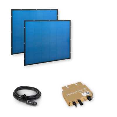 Balkonkraftwerk Himmelblau 400-1600 Watt