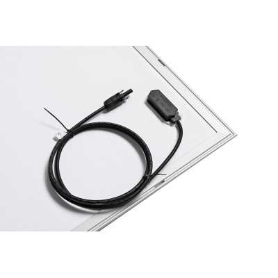 Balcony power plant in white/grey pinstripes