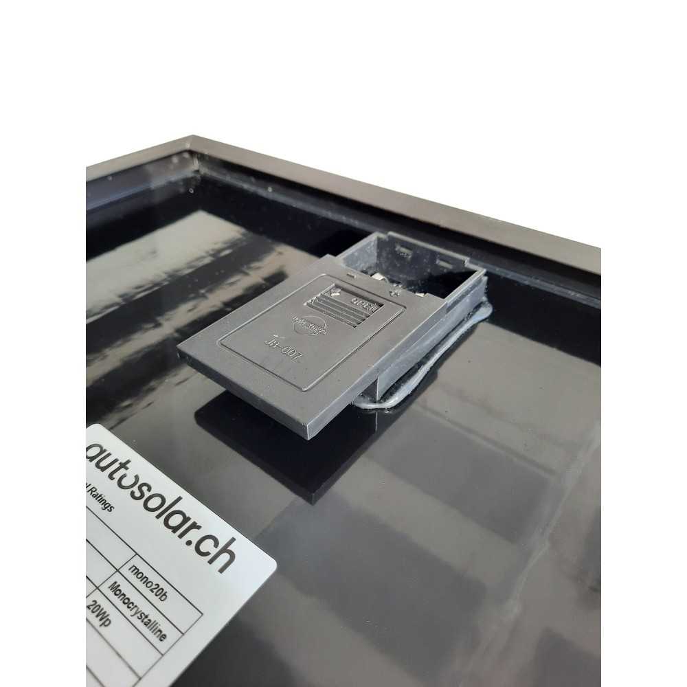 AutoSolar 20 Watt Solarpanel - Black