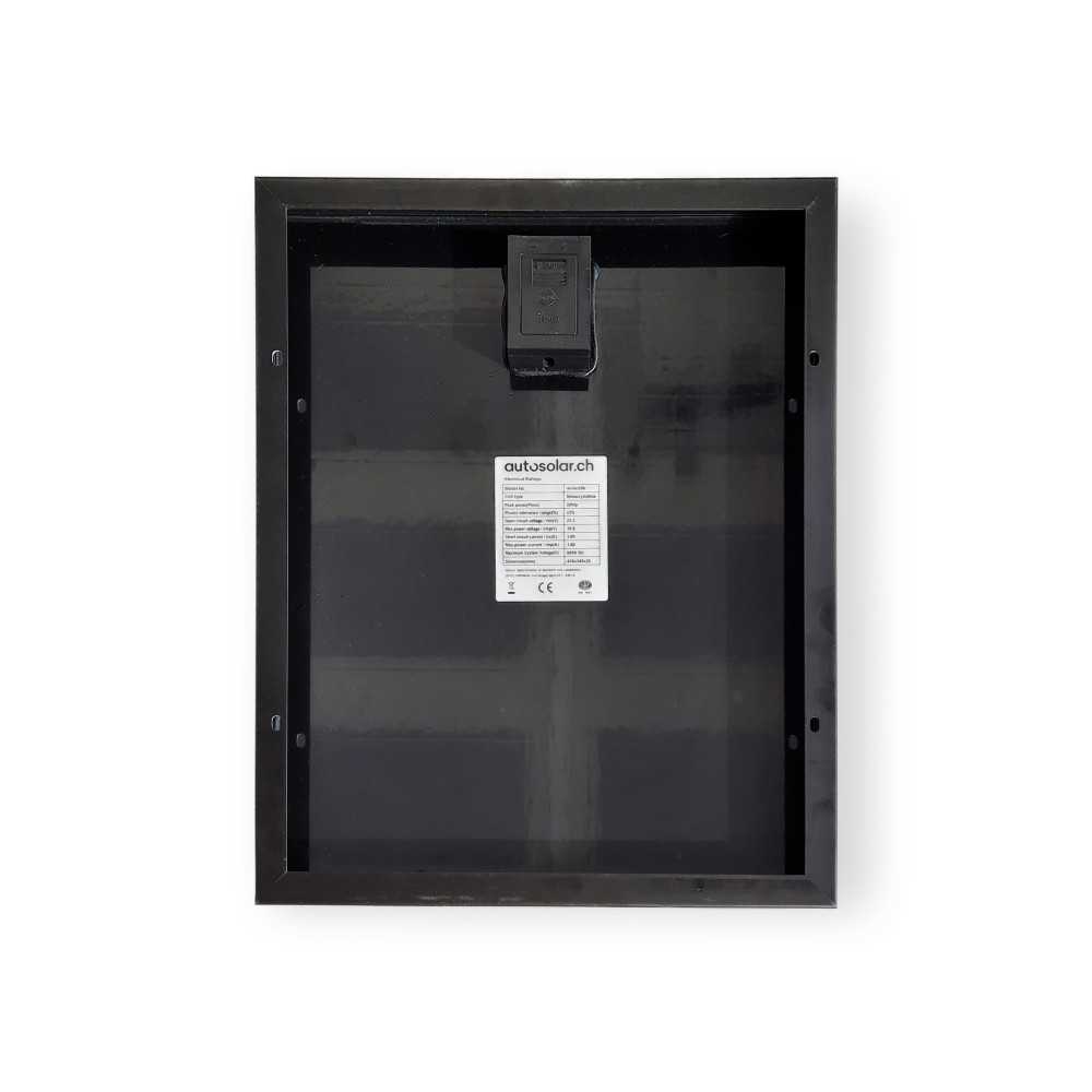 AutoSolar 20 Watt Solarpanel - Black