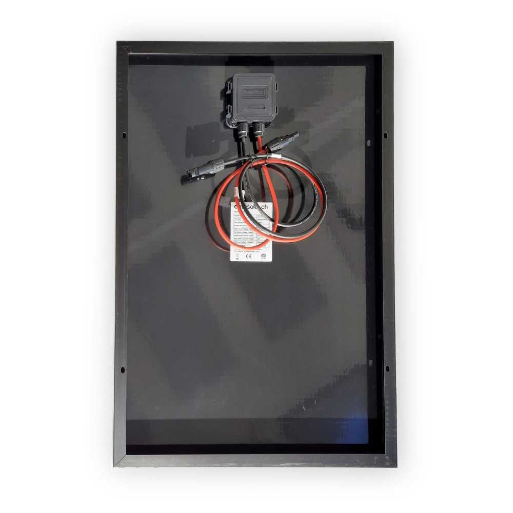 AutoSolar 50 Watt Solarpanel - Black