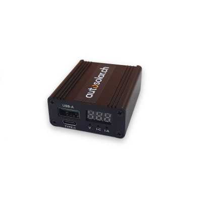 AutoSolar DC converter with 2 USB ports for solar power systems