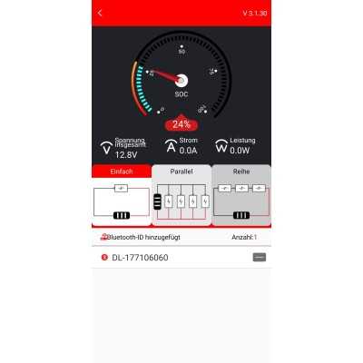 Batterie au lithium 300 Ah avec application (équivalent à une batterie AGM 600 Ah)