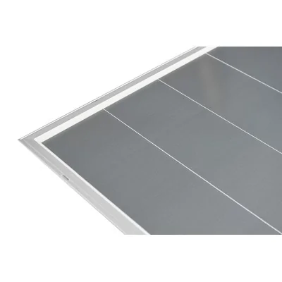 AutoSolar 200 Watt solar panel in white/grey pinstripe pattern