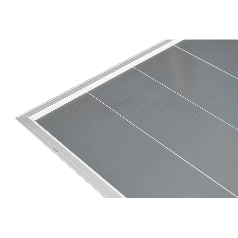 AutoSolar 200 Watt solar panel in white/grey pinstripe pattern