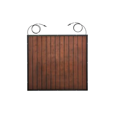 AutoSolar 200 watt solar panel in wood pattern