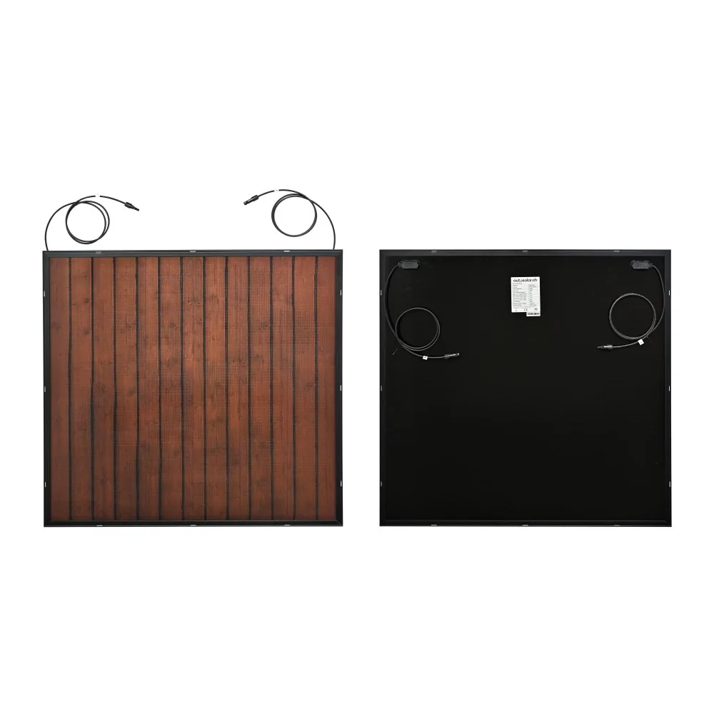 AutoSolar 200 watt solar panel in wood pattern