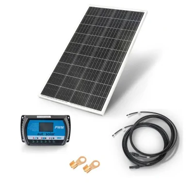 Solaranlage 160 Watt - Solaranlage für Gartenhaus & Alphütte ohne Batterie