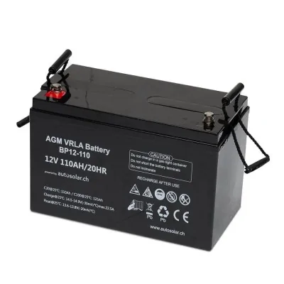 Starterpaket 100W Solaranlage, 110Ah AGM-Batterie & 300W-Wechselrichter
