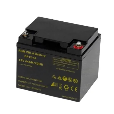 50W solar system with 10A PWM charge controller and 44Ah AGM battery