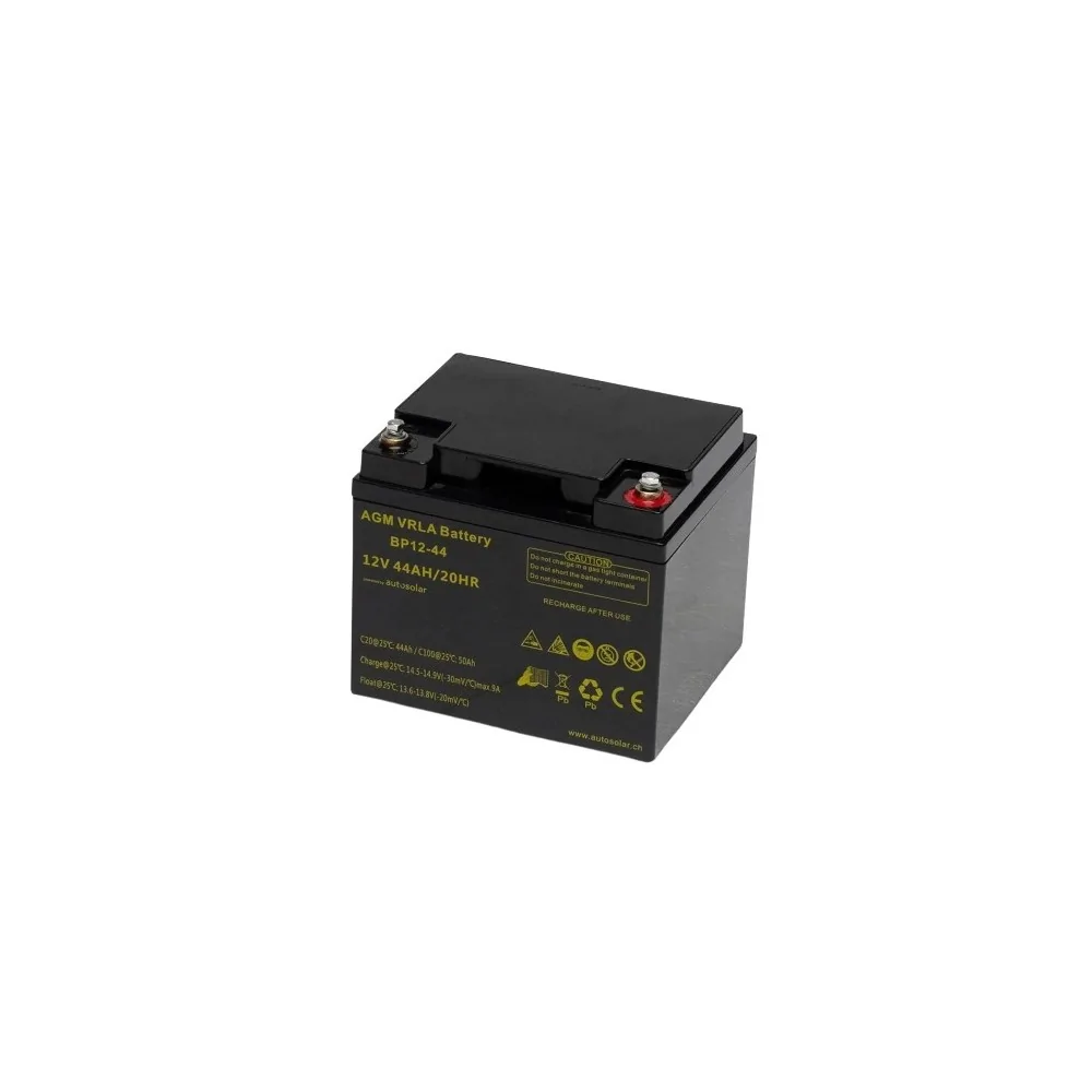 Solaranlage 50W mit 10A PWM Laderegler und 44Ah AGM-Batterie Solaranlage 50W mit 10A PWM Laderegler und 44Ah AGM-Batterie
