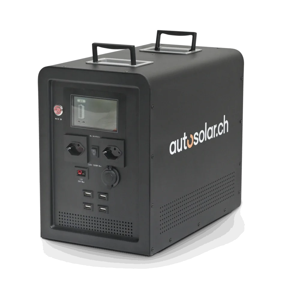 Solargenerator 1500W - kompakter Generator inkl. 440W Solarkoffer Solargenerator 1500W - kompakter Generator inkl. 440W Solarkoffer
