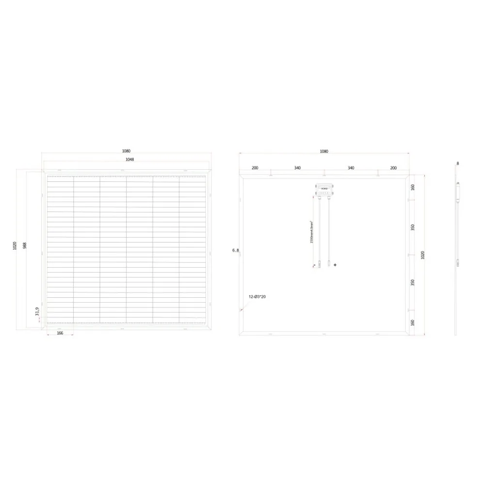 AutoSolar 200 Watt Solarpanel in weiss/grau Nadelstreifen