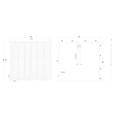 AutoSolar 200 Watt Solarpanel in Steinoptik