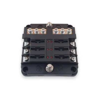 Fuse distribution box (6-way) for small and medium-sized devices