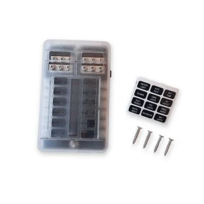 Fuse distribution box (12-way) for small and medium-sized devices
