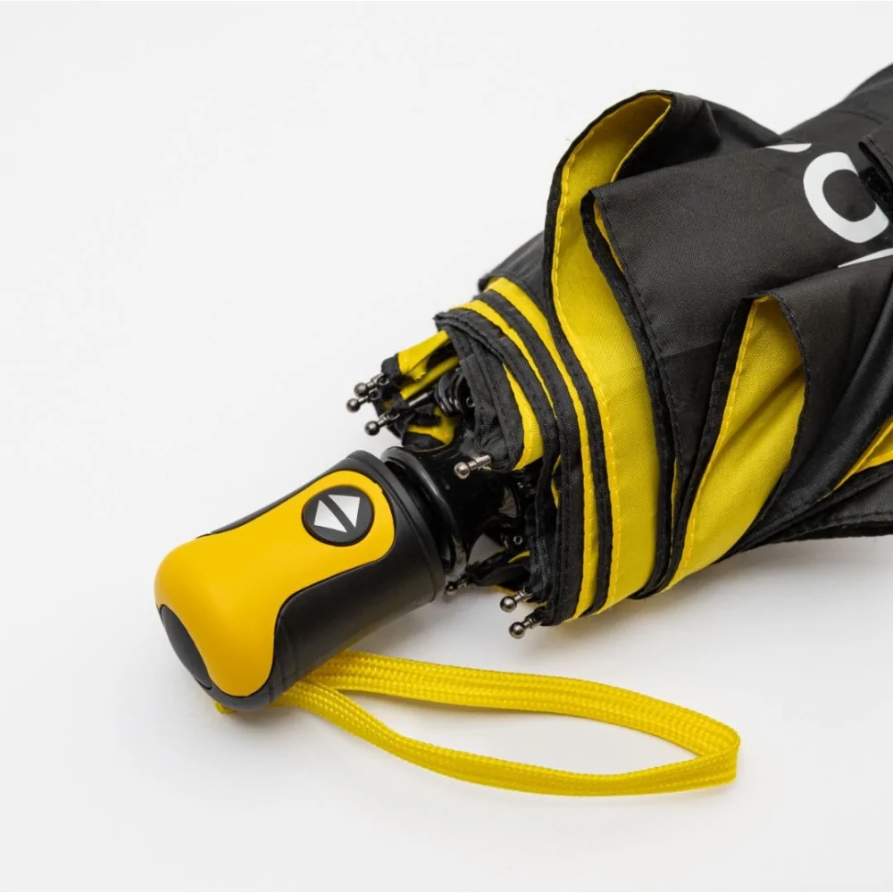 Parapluie noir et jaune d'AutoSolar