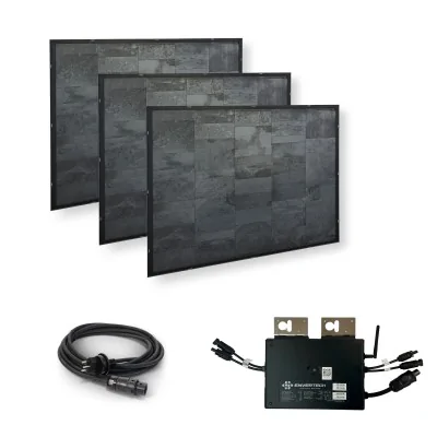 Balcony power plant in stone look