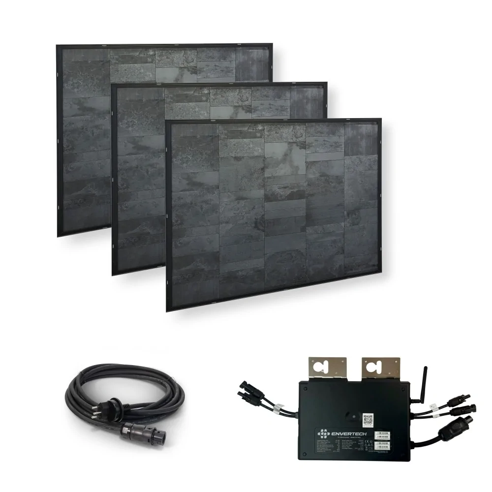 centrale électrique de balcon à l'aspect pierre