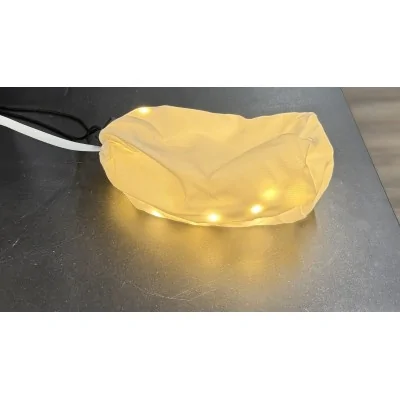 Handy LED string lights with warm white light