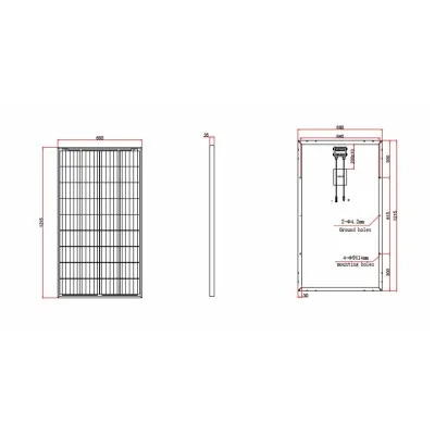 Monokristallines Solarpanel 160W schwarz - Solarmodul - 160 Watt