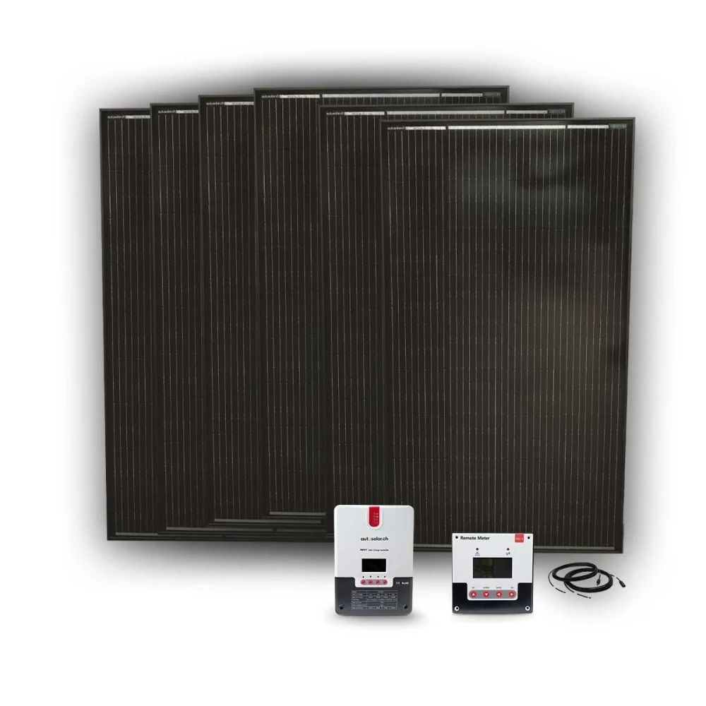 Solaranlage 960W 24V, 60A MPPT Laderegler mit Fernbedienung