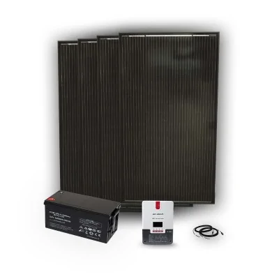 640W solar kit with 60A MPPT charge controller and 2x220Ah AGM batteries