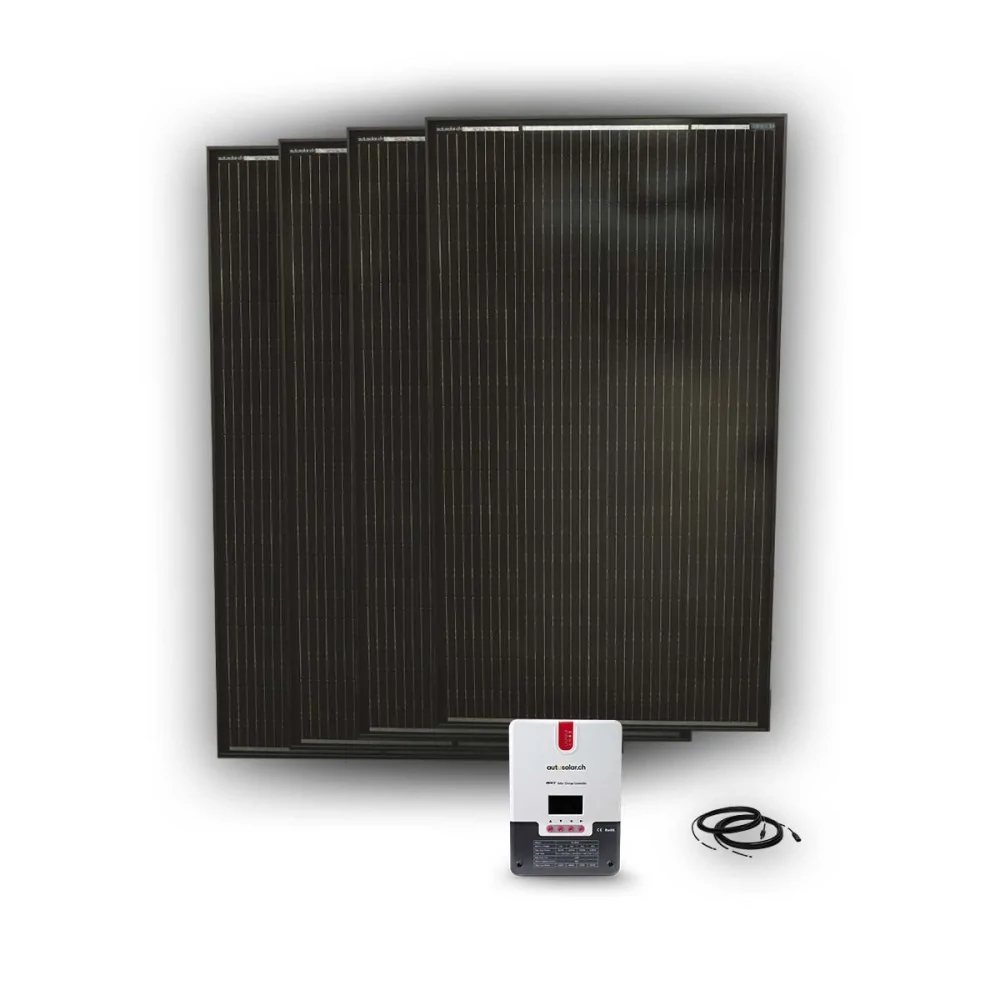 Système solaire de 640 W avec régulateur de charge MPPT 60 A, sans batterie