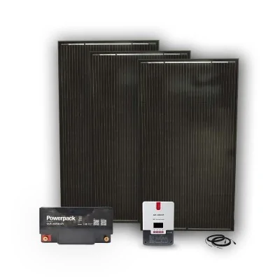 480W solar system with 40A MPPT charge controller and 200Ah lithium battery