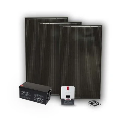 480W solar system with 40A MPPT charge controller and 2x220Ah AGM batteries