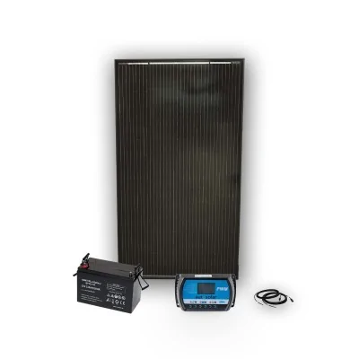 Solaranlage 160W - 20A PWM Laderegler & 110Ah AGM-Batterie