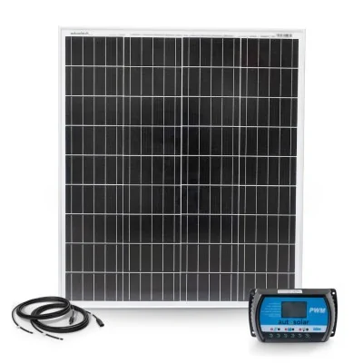 Solarset 100 Watt - für Gartenhaus, Alphütte, Schiff oder Camper