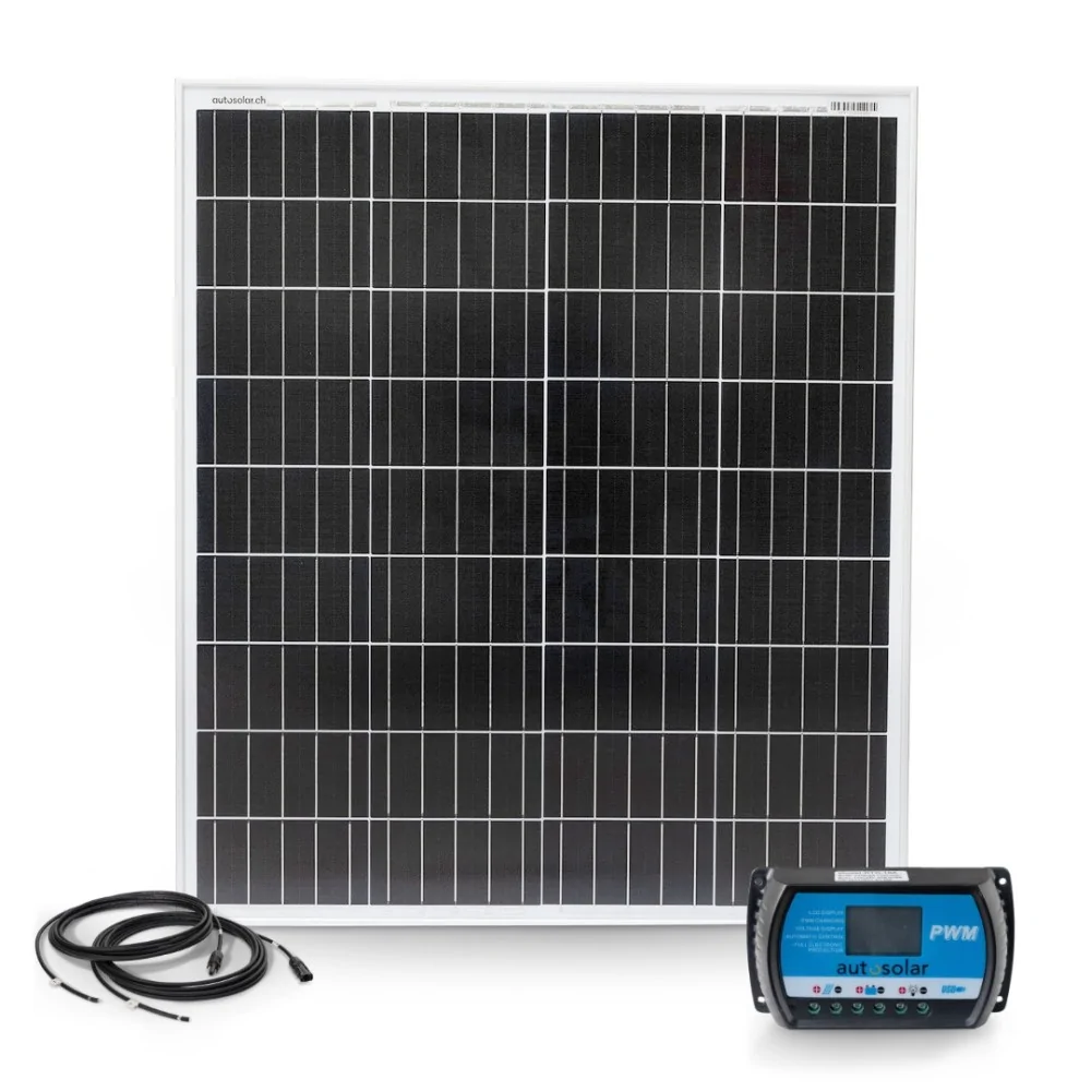 Système solaire de 100 watts - pour abri de jardin, chalet alpin, bateau ou camping-car