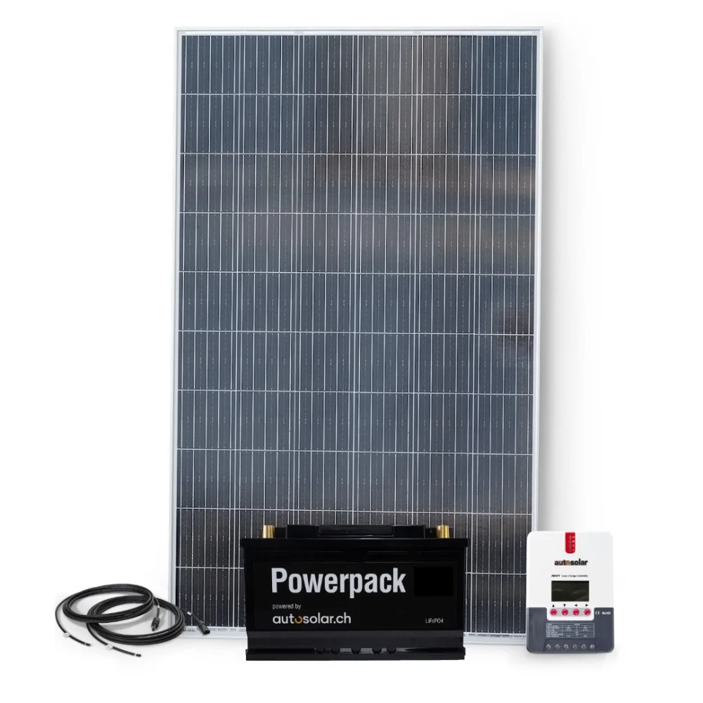 Solarset 335W Solaranlage mit 30A MPPT Laderegler & 105Ah Lithiumbatterie