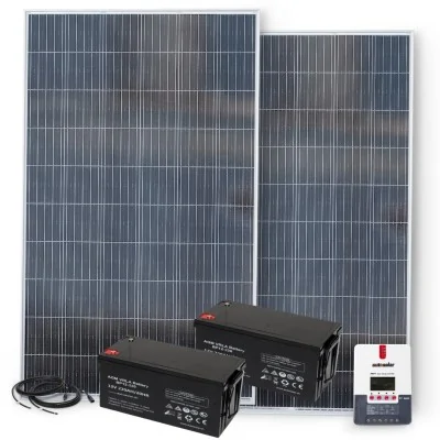 Solarset 670W mit 60A MPPT Laderegler und 2x220Ah AGM-Batterie