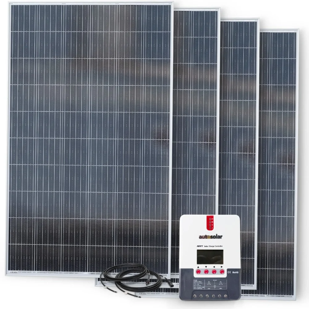 Ensemble solaire 1340W 24V avec contrôleur de charge MPPT 60A