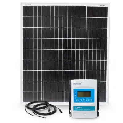 Kit solaire 100 W avec régulateur de charge MPPT 10 A