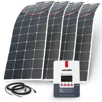 Kit solaire 660W flexible avec contrôleur de charge MPPT 60A