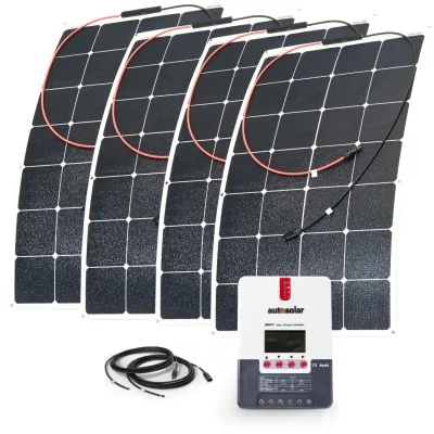 Solar system 4x100W flexible with 30A MPPT charge controller