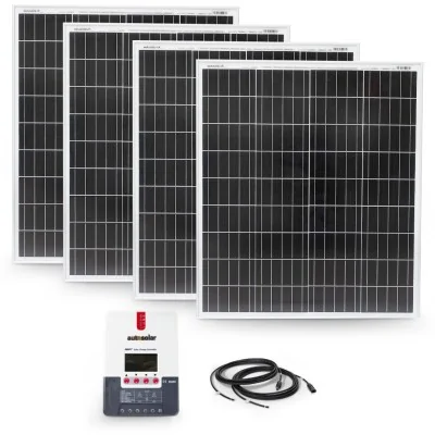 Solar system 4x100W with 30A MPPT charge controller without battery