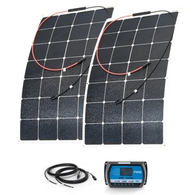 210W flexible solar system kit with 20A PWM charge controller