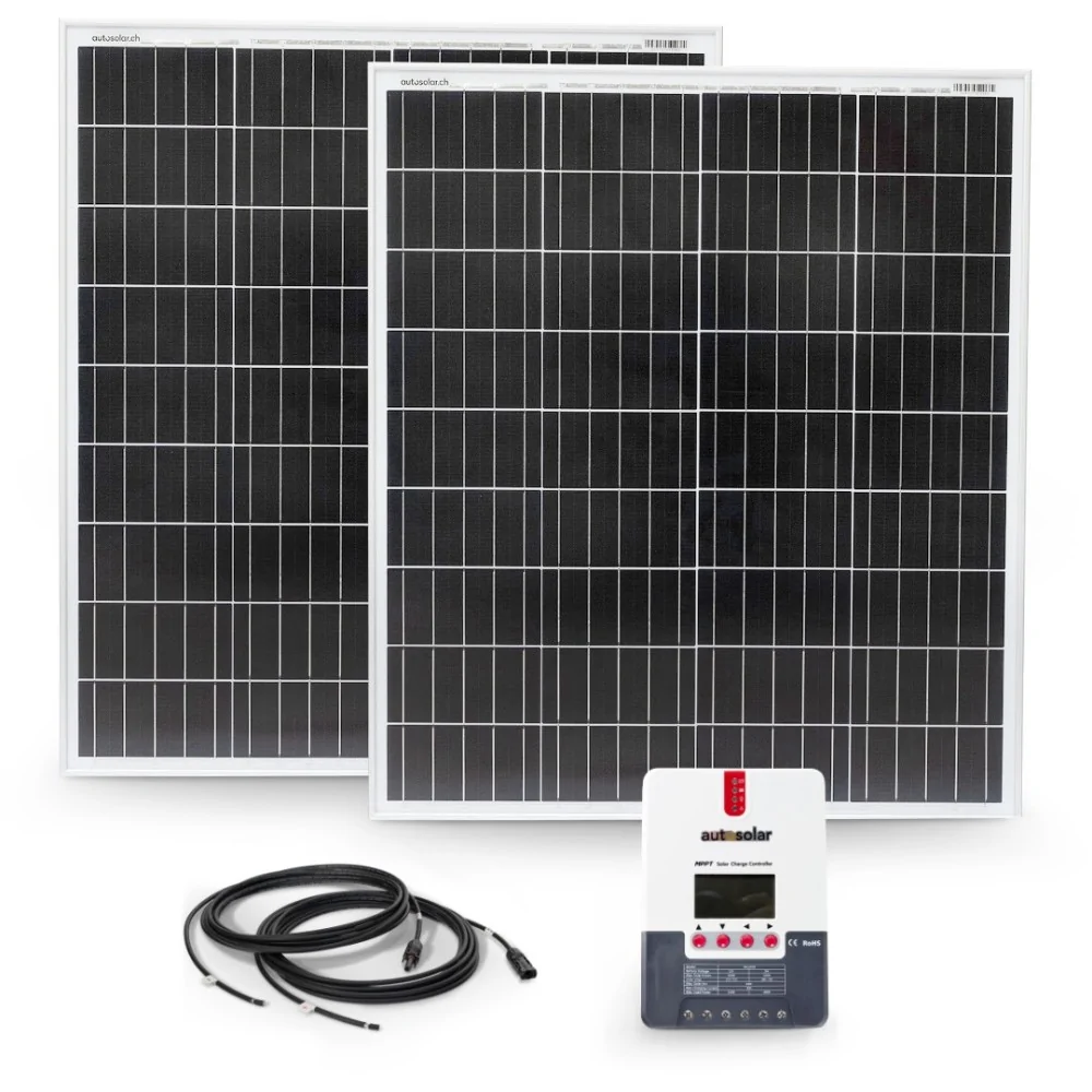Solarset 200 Watt für Gartenhaus oder Maiensäss Solarset 200 Watt für Gartenhaus oder Maiensäss